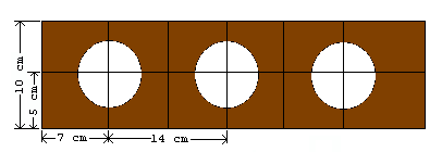 Cutting scheme for the supports